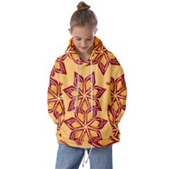 Flower Mandala Template Sketch Drawing Art Kids  Oversized Hoodie by Uceng