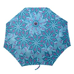 Flower Template Mandala Nature Blue Sketch Drawing Folding Umbrellas by Uceng