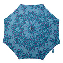 Flower Template Mandala Nature Blue Sketch Drawing Hook Handle Umbrellas (medium) by Uceng