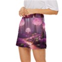 Trees Forest Landscape Nature Neon Mini Front Wrap Skirt View2