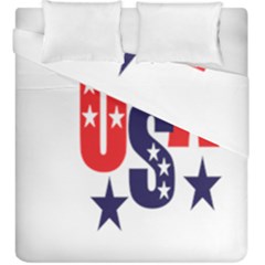 Usa Stars Fourth Of July Symbol America Usa Stars Duvet Cover Double Side (king Size) by Wegoenart
