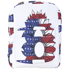 Us Flag Flower Sunshine Flag America Usa Full Print Backpack by Wegoenart