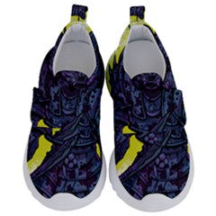 Zombie Animal Warrior Armor Arrows Aura Kids  Velcro No Lace Shoes by Wegoenart