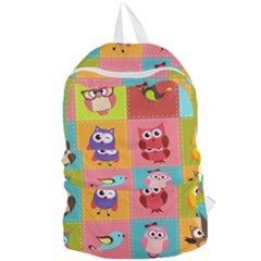 Owls Pattern Abstract Art Vector Cartoon Foldable Lightweight Backpack by Salman4z