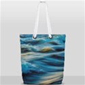 Waves Wave Water Blue Sea Ocean Abstract Full Print Rope Handle Tote (Small) View1