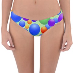 Background Pattern Design Colorful Bubbles Reversible Hipster Bikini Bottoms by Ravend