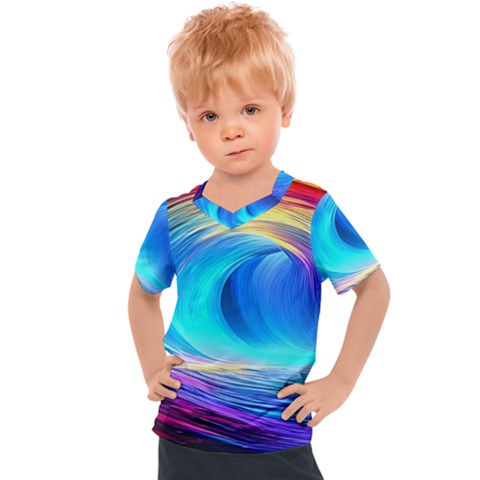 Art Fantasy Painting Colorful Pattern Design Kids  Sports Tee by Ravend