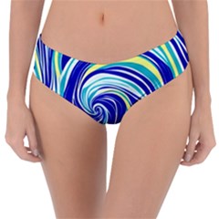 Pattern Design Swirl Watercolor Art Reversible Classic Bikini Bottoms by Ravend