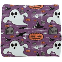 Pumpkin Ghost Witch Hat Halloween Sketch Holiday Seat Cushion by Ravend