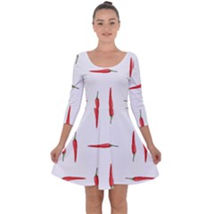 Pepper Quarter Sleeve Skater Dress by SychEva