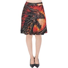 Dragon Velvet High Waist Skirt by Salman4z