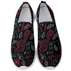 Abstract Pattern Men s Slip On Sneakers by Salman4z