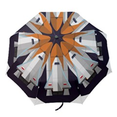 Rocket Space Universe Spaceship Folding Umbrellas by Salman4z
