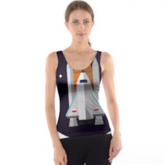 Rocket Space Universe Spaceship Tank Top by Salman4z