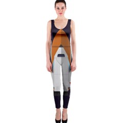 Rocket Space Universe Spaceship One Piece Catsuit by Salman4z