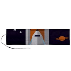 Rocket Space Universe Spaceship Roll Up Canvas Pencil Holder (l) by Salman4z