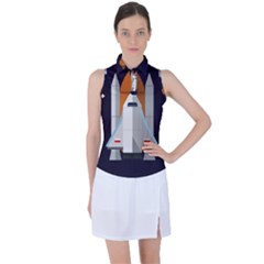 Rocket Space Universe Spaceship Women s Sleeveless Polo Tee by Salman4z