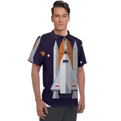 Rocket Space Universe Spaceship Men s Polo Tee by Salman4z