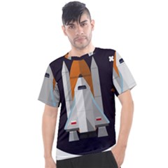 Rocket Space Universe Spaceship Men s Sport Top by Salman4z