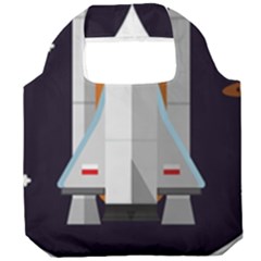 Rocket Space Universe Spaceship Foldable Grocery Recycle Bag by Salman4z
