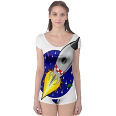 Rocket Ship Launch Vehicle Moon Boyleg Leotard  by Salman4z