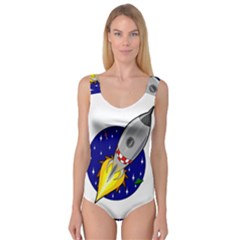 Rocket Ship Launch Vehicle Moon Princess Tank Leotard  by Salman4z