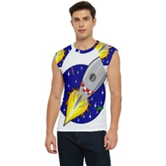 Rocket Ship Launch Vehicle Moon Men s Raglan Cap Sleeve Tee by Salman4z