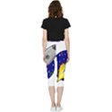 Rocket Ship Launch Vehicle Moon Inside Out Lightweight Velour Capri Leggings  View4