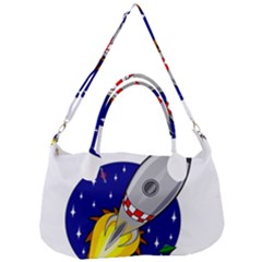 Rocket Ship Launch Vehicle Moon Removable Strap Handbag by Salman4z