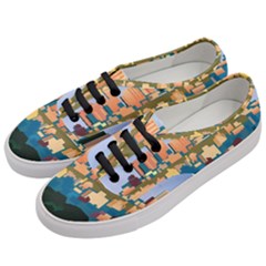 City Buildings Urban Dawn Women s Classic Low Top Sneakers by Salman4z