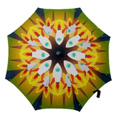 Rocket Take Off Missiles Cosmos Hook Handle Umbrellas (medium) by Salman4z
