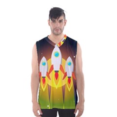 Rocket Take Off Missiles Cosmos Men s Basketball Tank Top by Salman4z