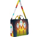 Rocket Take Off Missiles Cosmos Square Shoulder Tote Bag View2