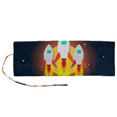 Rocket Take Off Missiles Cosmos Roll Up Canvas Pencil Holder (m) by Salman4z