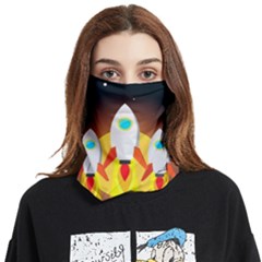 Rocket Take Off Missiles Cosmos Face Covering Bandana (two Sides) by Salman4z