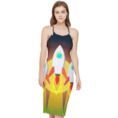 Rocket Take Off Missiles Cosmos Bodycon Cross Back Summer Dress by Salman4z