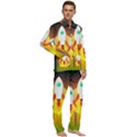 Rocket Take Off Missiles Cosmos Men s Long Sleeve Velvet Pocket Pajamas Set View2
