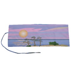 Vacation Island Sunset Sunrise Roll Up Canvas Pencil Holder (s) by Salman4z