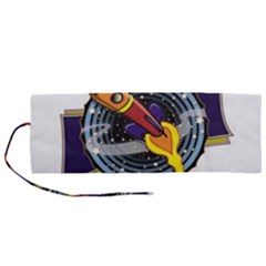 Rocket Space Clipart Illustrator Roll Up Canvas Pencil Holder (m) by Salman4z