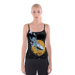 Astronaut Planet Space Science Spaghetti Strap Top by Salman4z