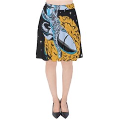 Astronaut Planet Space Science Velvet High Waist Skirt by Salman4z