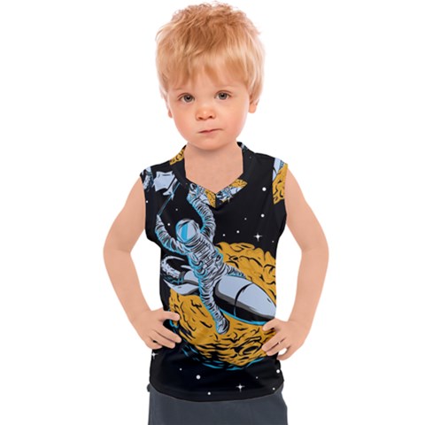 Astronaut Planet Space Science Kids  Sport Tank Top by Salman4z