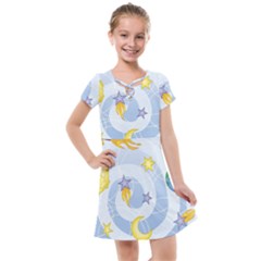 Science Fiction Outer Space Kids  Cross Web Dress by Salman4z