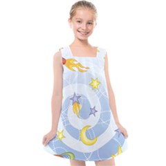 Science Fiction Outer Space Kids  Cross Back Dress by Salman4z