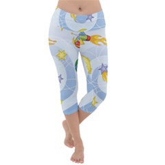 Science Fiction Outer Space Lightweight Velour Capri Yoga Leggings by Salman4z
