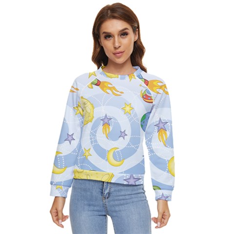 Science Fiction Outer Space Women s Long Sleeve Raglan Tee by Salman4z