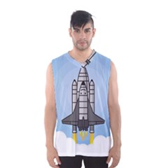 Rocket Shuttle Spaceship Science Men s Basketball Tank Top by Salman4z