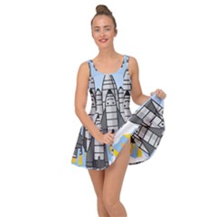 Rocket Shuttle Spaceship Science Inside Out Casual Dress by Salman4z