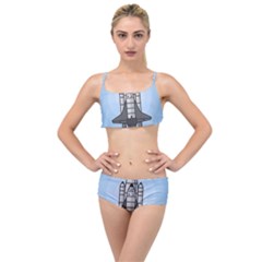 Rocket Shuttle Spaceship Science Layered Top Bikini Set by Salman4z