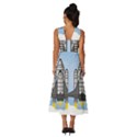 Rocket Shuttle Spaceship Science Sleeveless Cross Front Cocktail Midi Chiffon Dress View4
